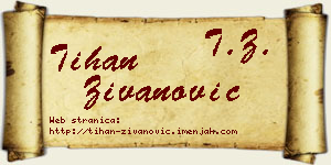 Tihan Živanović vizit kartica